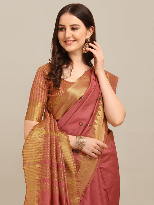 Vasthrlay Multicolor Embroidered Saree
