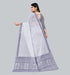 Vasthrlay Cotton Blue White Saree