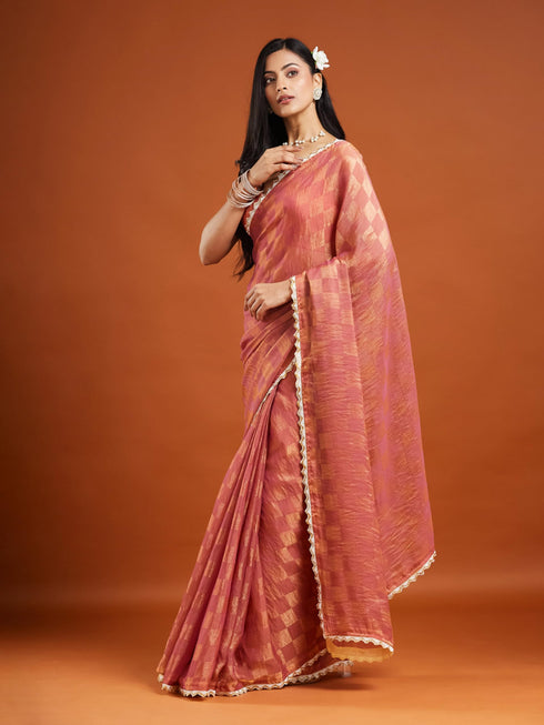 Vasthrlay Wine Embroidery Saree