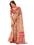 Vasthrlay Printed Jacquard Unstitched Dusty Pink Saree