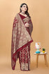 Vasthrlay Saree Kanjivaram Silk Pari Maroon
