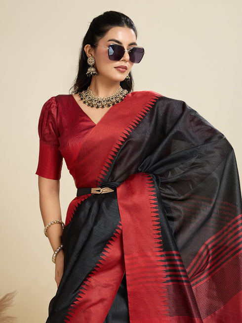 Vasthrlay Traditional Contrast Weaving