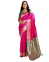 Vasthrlay Paithani Jacquard Unstitched Pink Saree