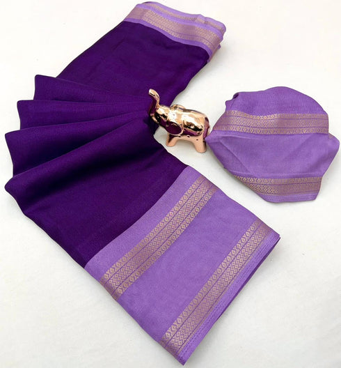 Vasthrlay Silk Saree Dark Blue