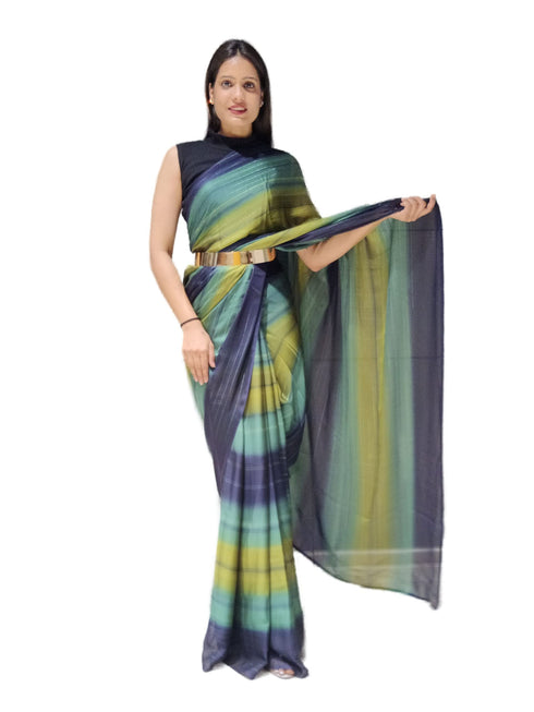 Vasthrlay Pink Georgette Unstitched Saree