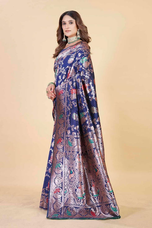 Vsathrlay Kanjivaram Banarasi Festival Wedding Ethnic Wear