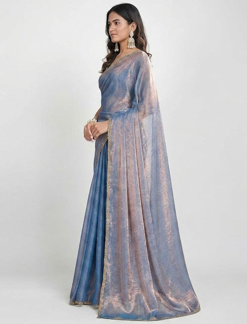 Vasthrlay Chiffon Embellished Ethnic Wear