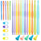 12 PCS Crochet Hooks, Ergonomic Handle Crochet Hooks Set for Arthritic Hands
