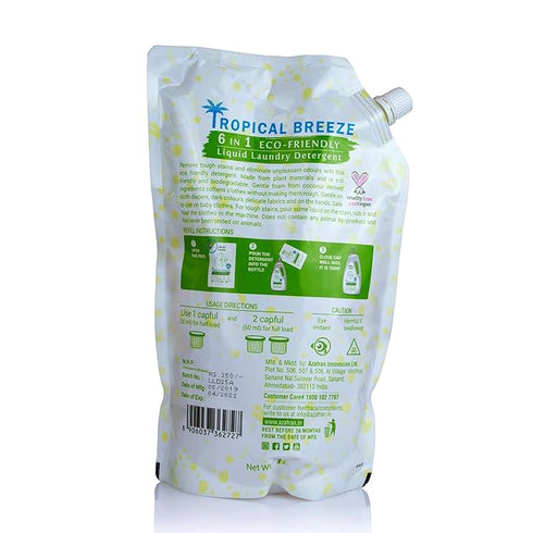 Azafran Tropical Breeze 6 in 1 Plant-Based Liquid Laundry Detergent