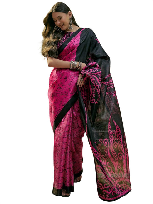 Vasthrlay Womens Printed Unstitched Beige Saree