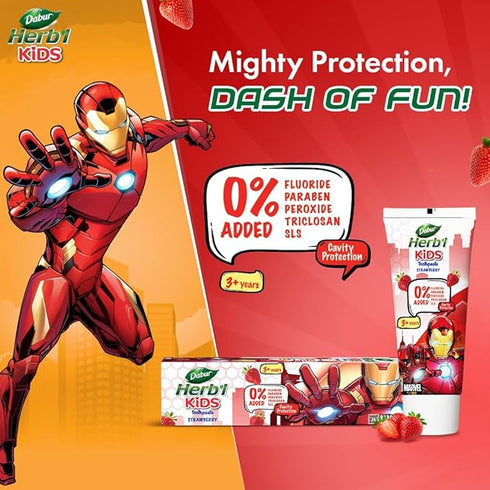 Dabur Herb'l Kids Iron Man Toothpaste
