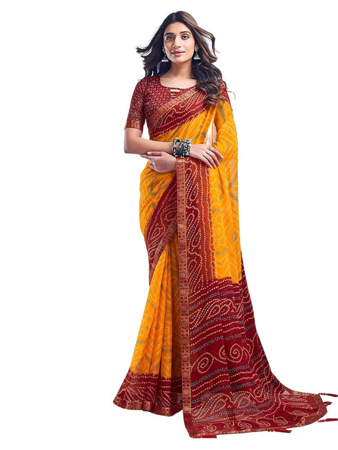 Vasthrlay Bandhani Unstitched 3728s2630n Deep Magenta1