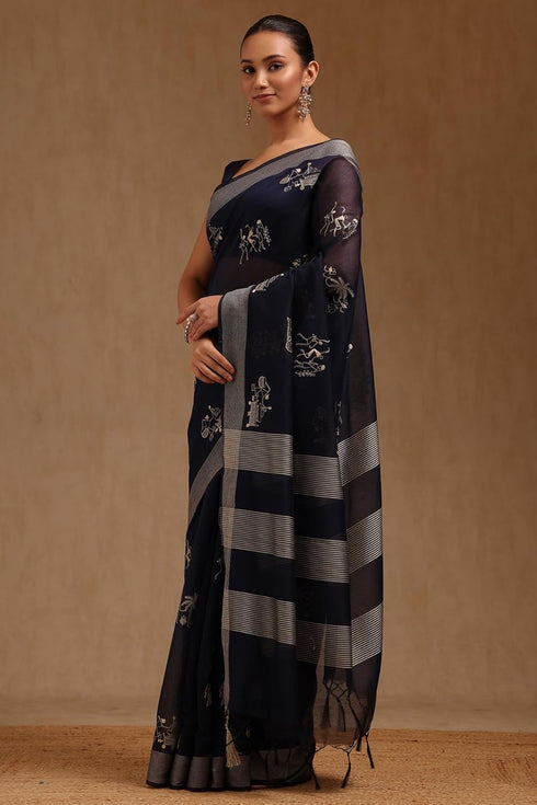 Vasthrlay Chanderi Warli Thread