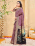 Vasthrlay Banarasi Weaving Maroon Saree