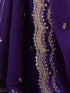 Vasthrlay Shimmer Embroidered Dark Saree