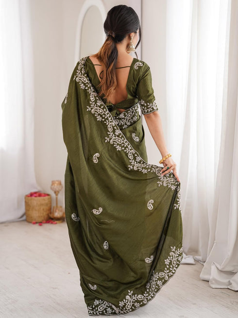 Vasthrlay Embroidery Unstitched Designer Vh Ethnic Wear