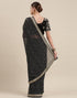 Vasthrlay Bandhani Georgette Unstitched Black Saree