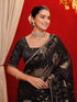 Vasthrlay Georgette Printed Dark Saree