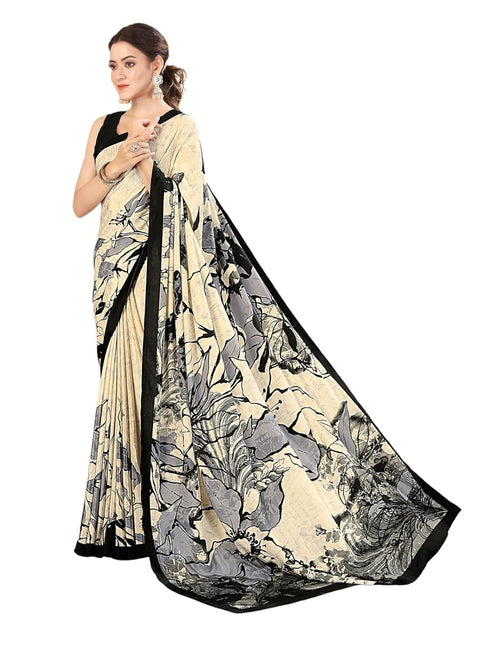 Vasthrlay Womens Printed Unstitched Mauve Saree
