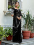 Vasthrlay Shimmer Scalloped Yellow Saree