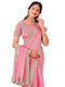 Vasthrlay Sequins Embroidery Light Pink Saree With Unstitched Blouse Piece
