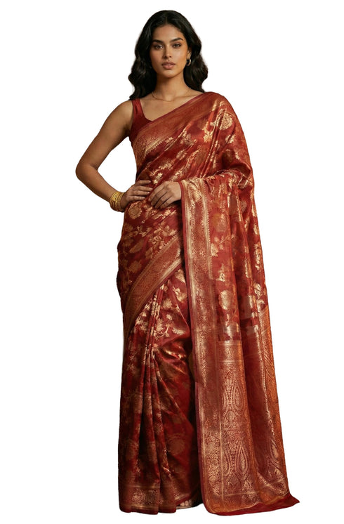 Vasthrlay Jacquard Floral Saree