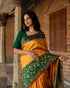 Vasthrlay Yellow Banarasi Wedding Saree