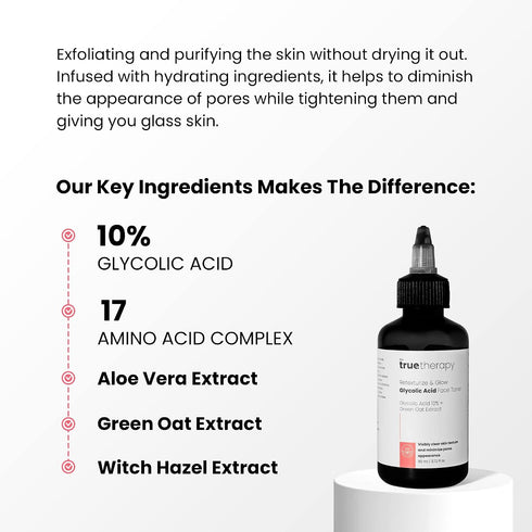 The True Therapy Retexturize 10% Glycolic Acid Toner