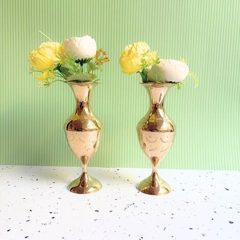 Pure Brass Flower Vase Set of 2