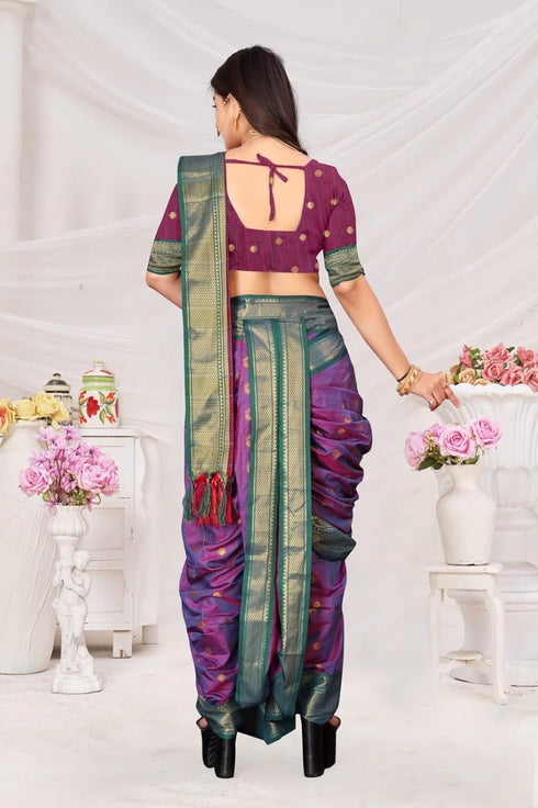 Vasthrlay Paithani Maharashtrian Contrast Traditional