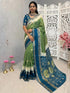 Vasthrlay Handloom Printed Unstitche Attache