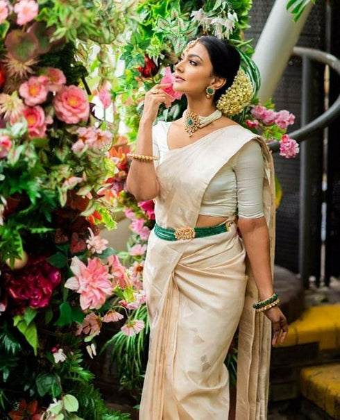 Vasthrlay White Saree