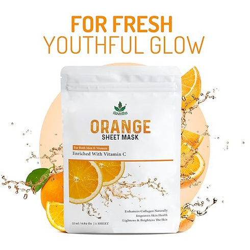 Havintha - Orange Face Sheet Mask For Glowing Skin