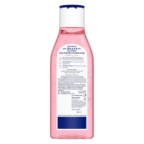 Nivea Fresh And Healthy Rose Water Gel Body Lotion