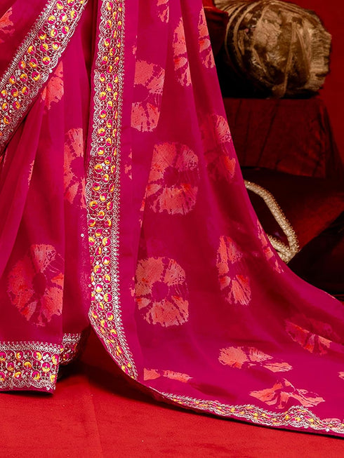 Vasthrlay Blouse Rust Saree