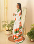 Vasthrlay Republic Tricolor Unstitched Multicolor Saree
