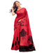 Vasthrlay Womens Abstract Unstitched Off White Saree