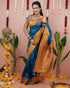 Vasthrlay Kanjivaram Jamun Red Contrast Traditional