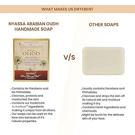 NYASSA Premium Arabian Oud Handmade Natural Bathing Soap