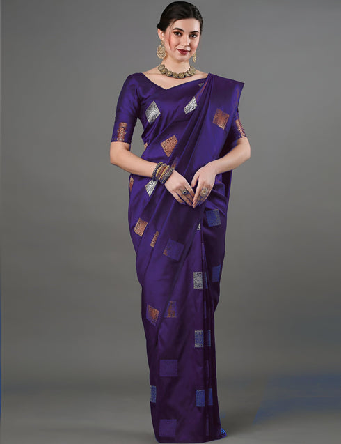Vasthrlay Banarasi Unstitched Saree