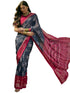 Vasthrlay Georgette Printed Unstitched Rani Pink Saree