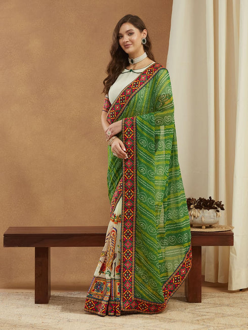 Vasthrlay Designer Embroidered Georgette Saree