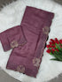 Vasthrlay Purple Border Unstitched Saree