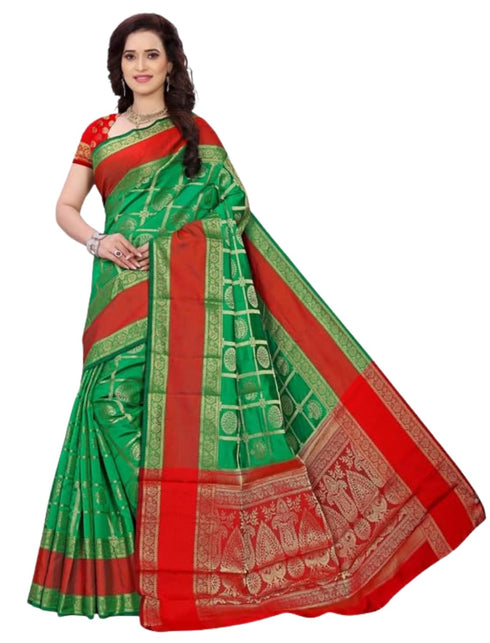 Vasthrlay Banarasi Green Ethnic Wear