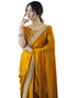 Vasthrlay Sequence Embroidery Unstitched Dark Green Saree