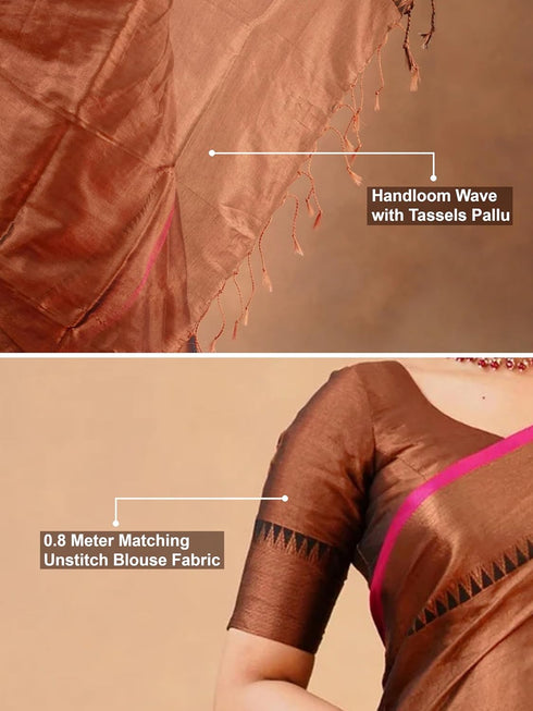Vasthrlay Handloom Unstitched Green Ethnic Wear