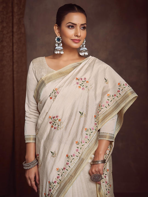 Vasthrlay Embroidered Unstitched Hs Ethnic Wear