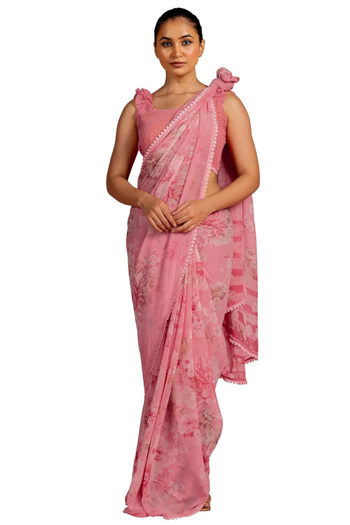 Vasthrlay Fashion Chiffon Georgette Printed Ethnic Wear
