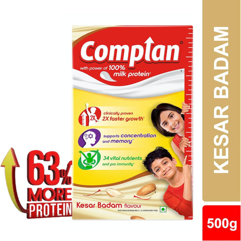 Complan Nutrition Drink Powder for Children Kesar Badam Flavour