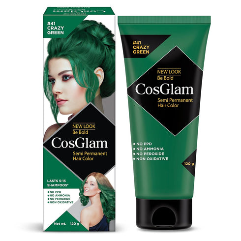 Cosglam Semi Permanent Hair Color for Women & Men (#41 Crazy Green)